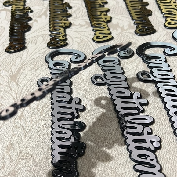 Congratulations 10 piece cake topper decoration piece for anything cake - Picture 8 of 10